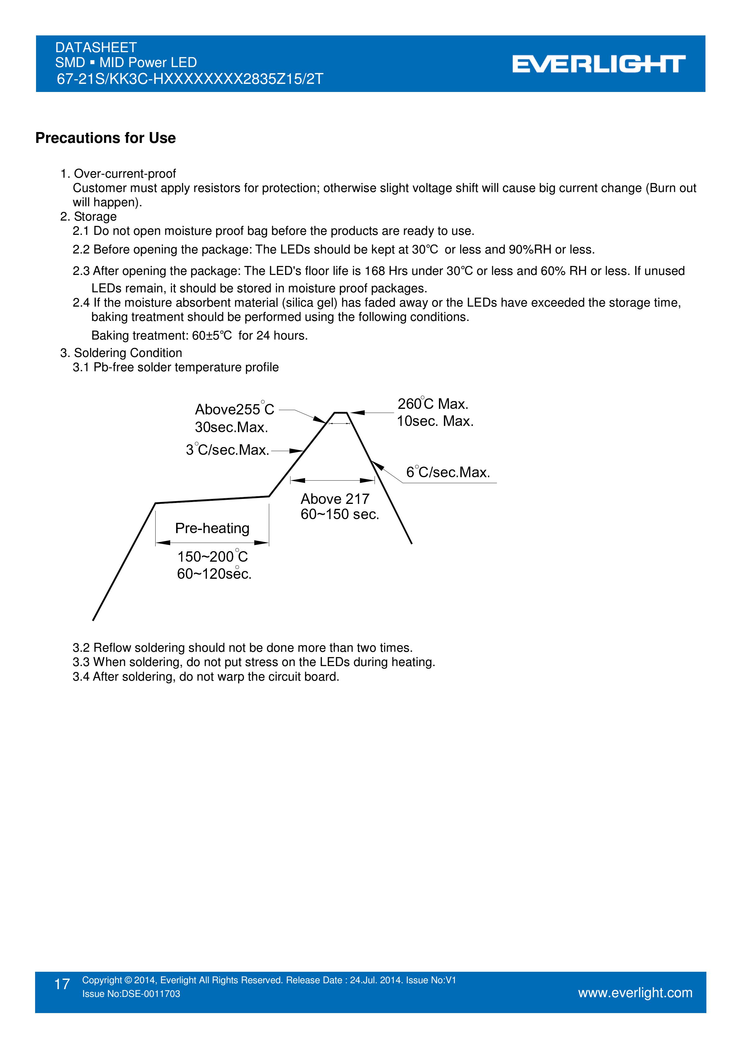 亿光贴片2835灯珠67-21S/KK3C-H4040R1R42835Z15/2T 白光规格书PDF（数据表）