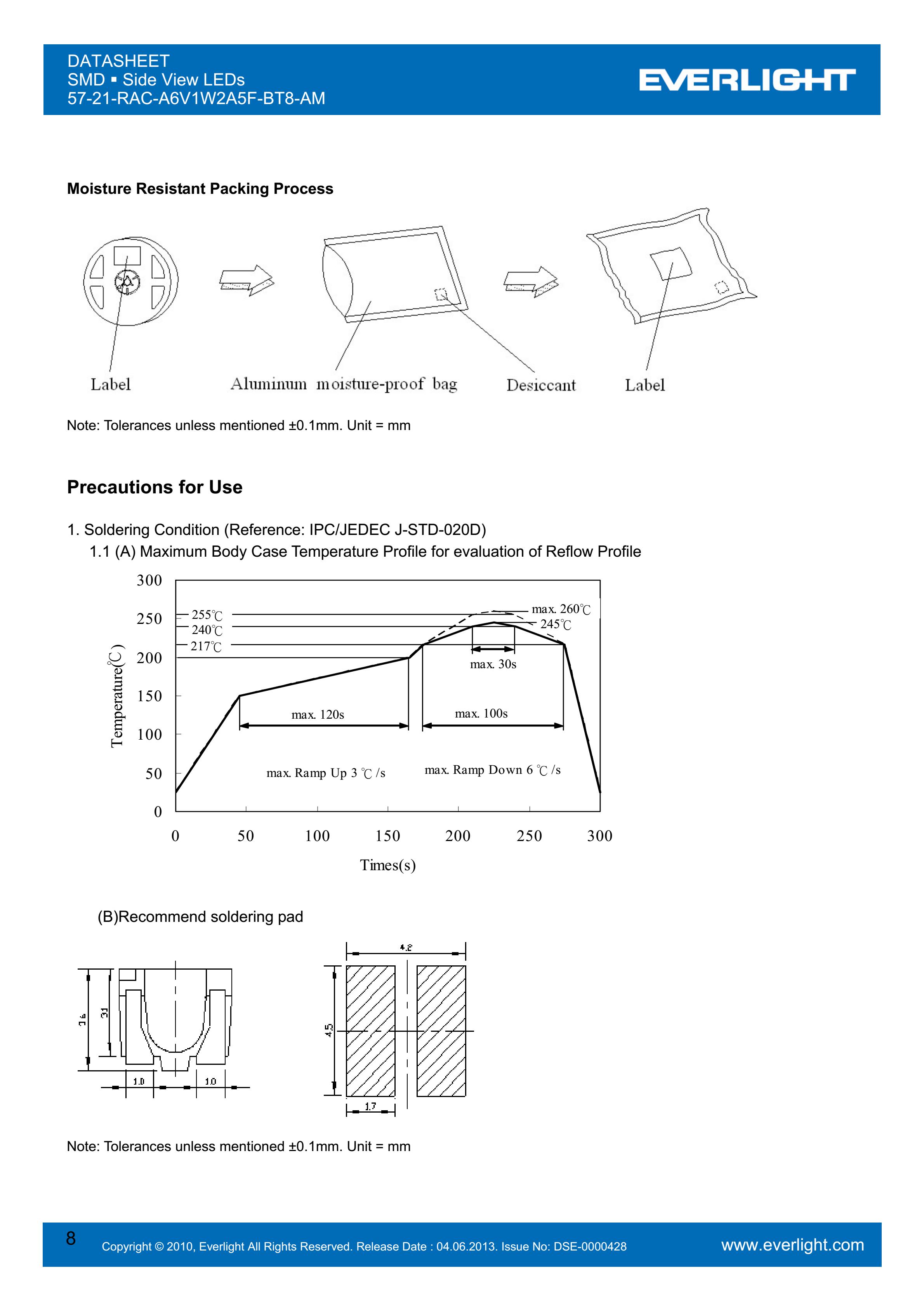 亿光贴片汽车专用灯珠57-21-RAC-A6V1W2A5F-BT8-AM红光规格书PDF（数据表）