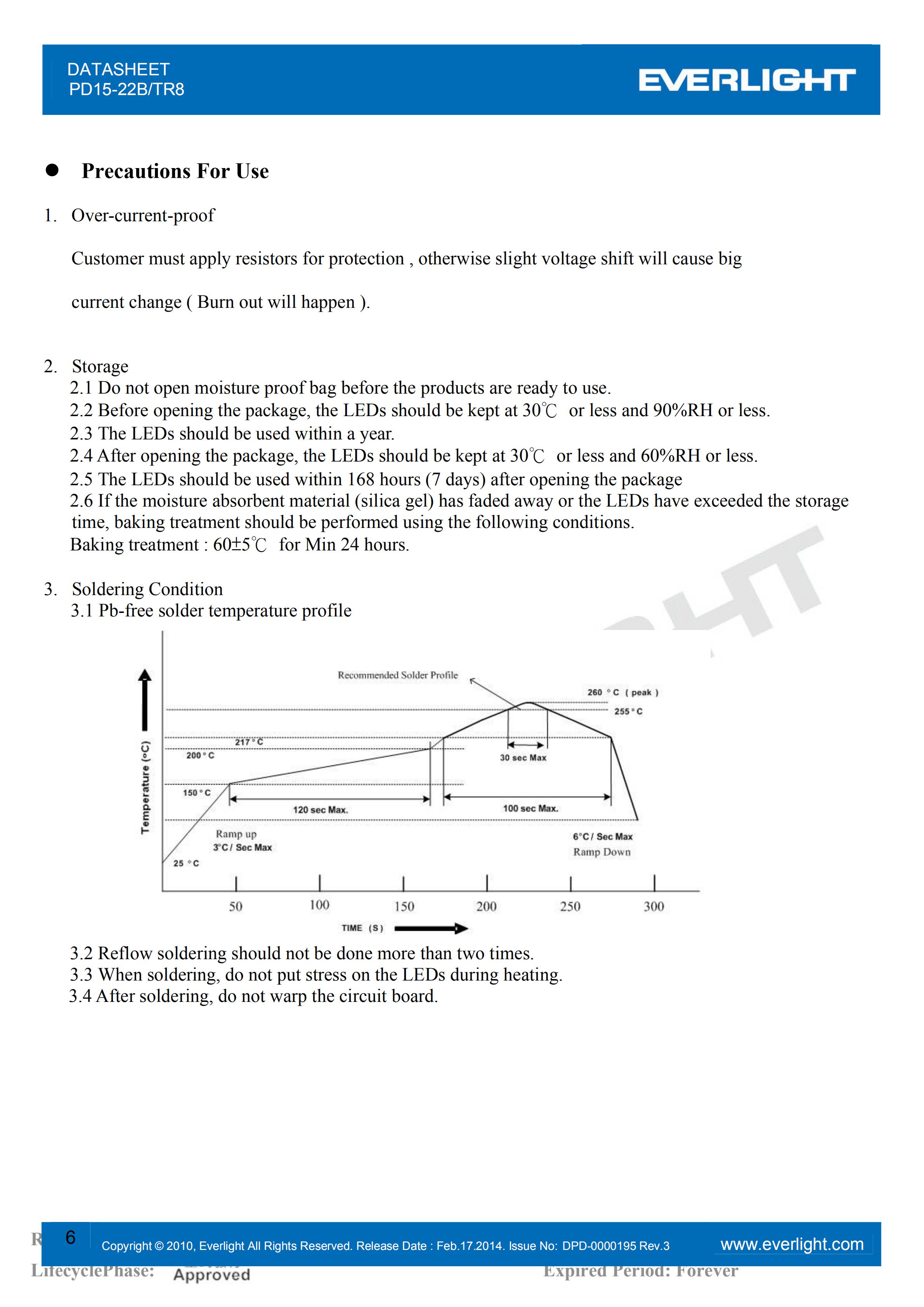 亿光贴片二极管红外接收管PD15-22B/TR8规格书PDF（数据表）