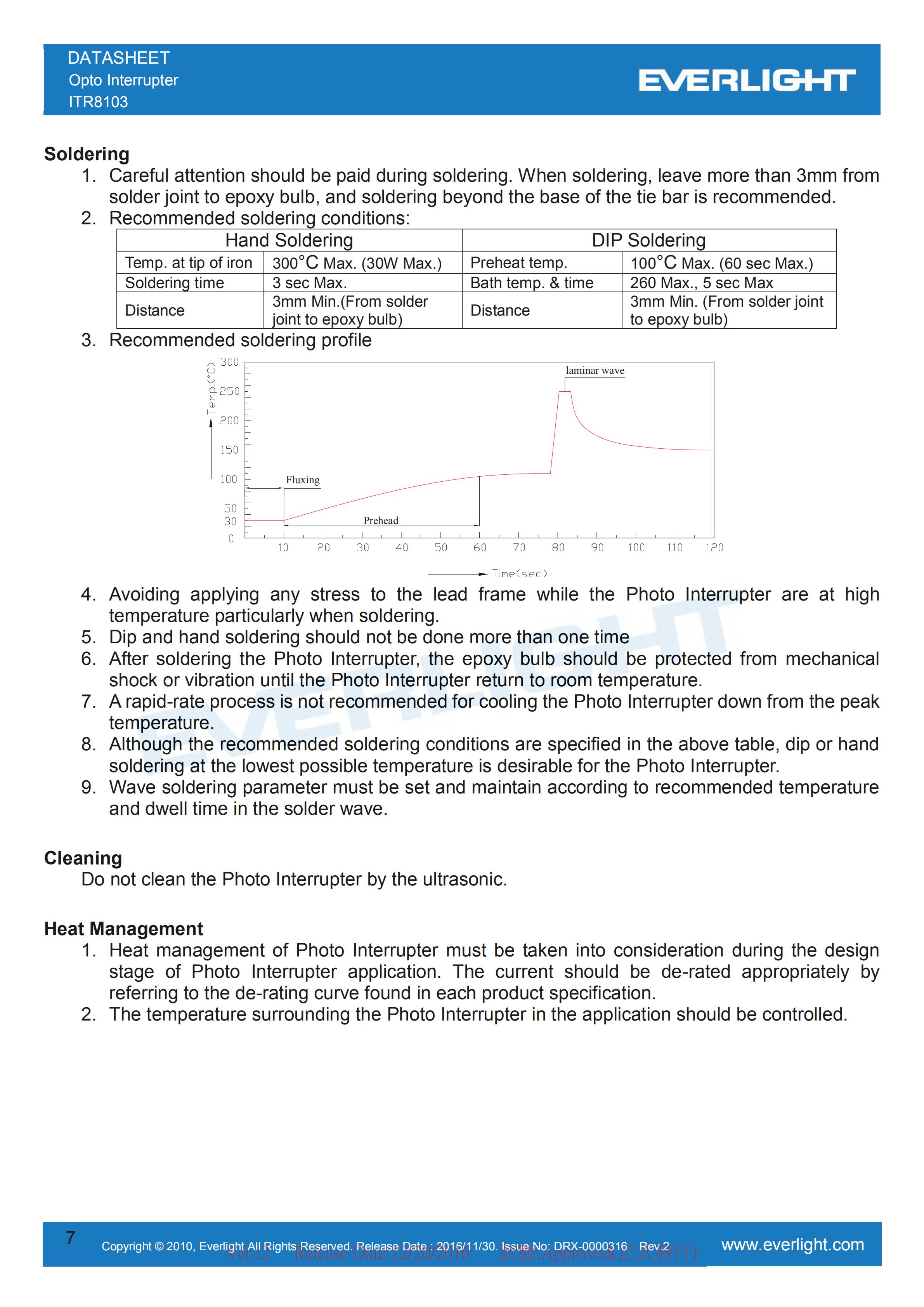 亿光直插对射式光电开关ITR8103凹槽型开关参数及规格书(PDF 数据表)
