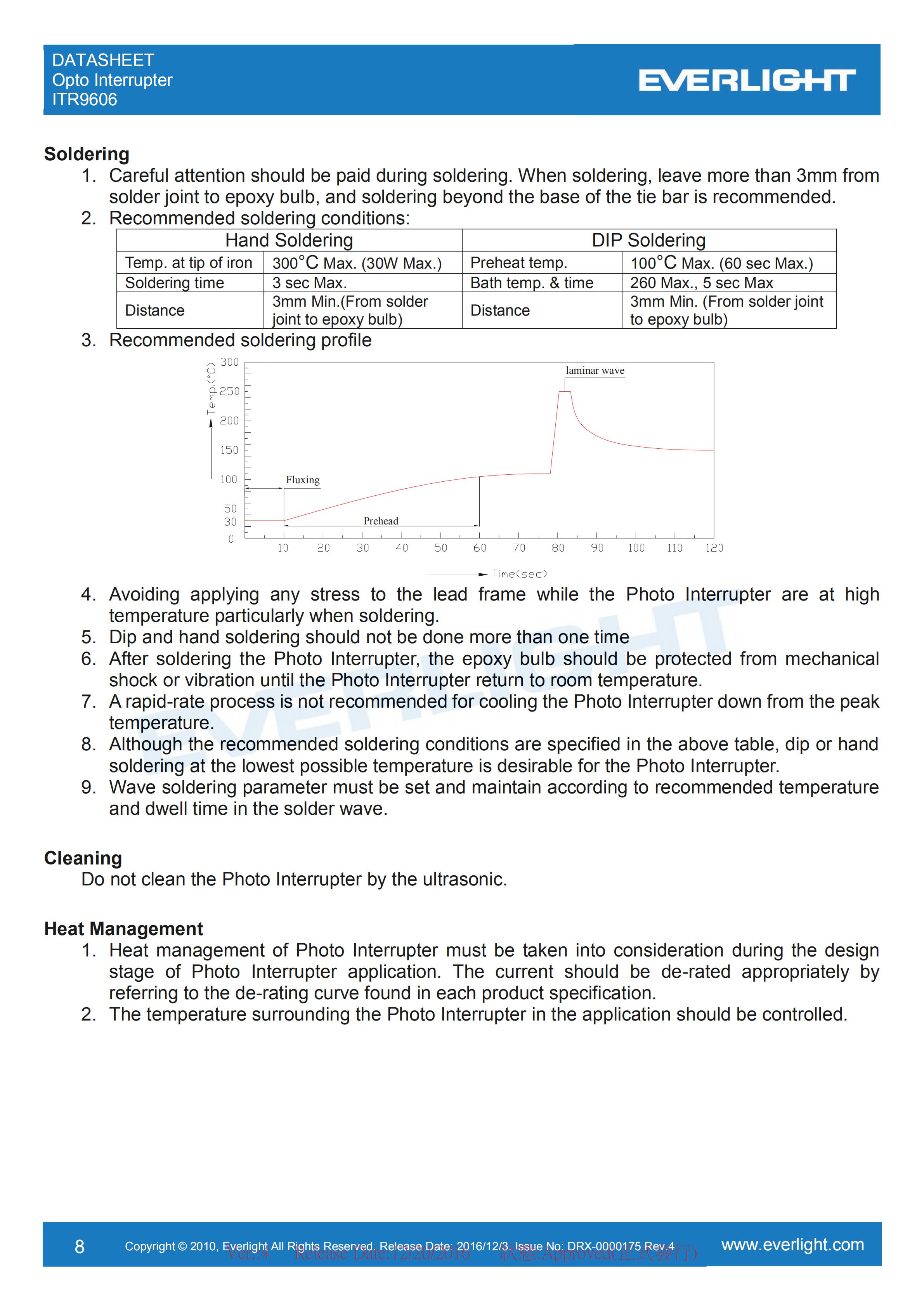 亿光对射式光电开关ITR9606开关传感器参数及规格书(PDF 数据表)
