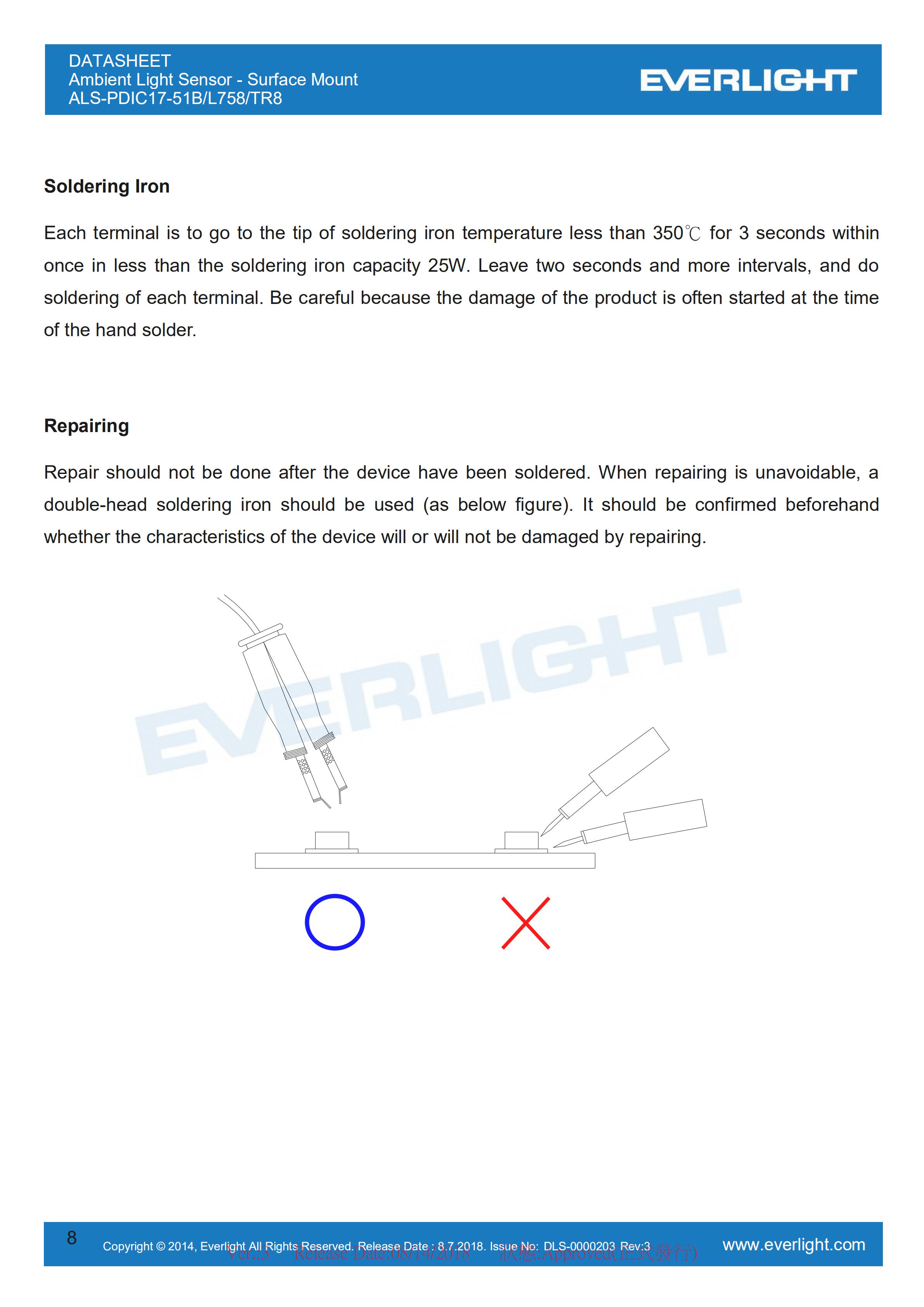 亿光环境光传感器ALS-PDIC17-51B/L758/TR8规格书（数据表PDF）
